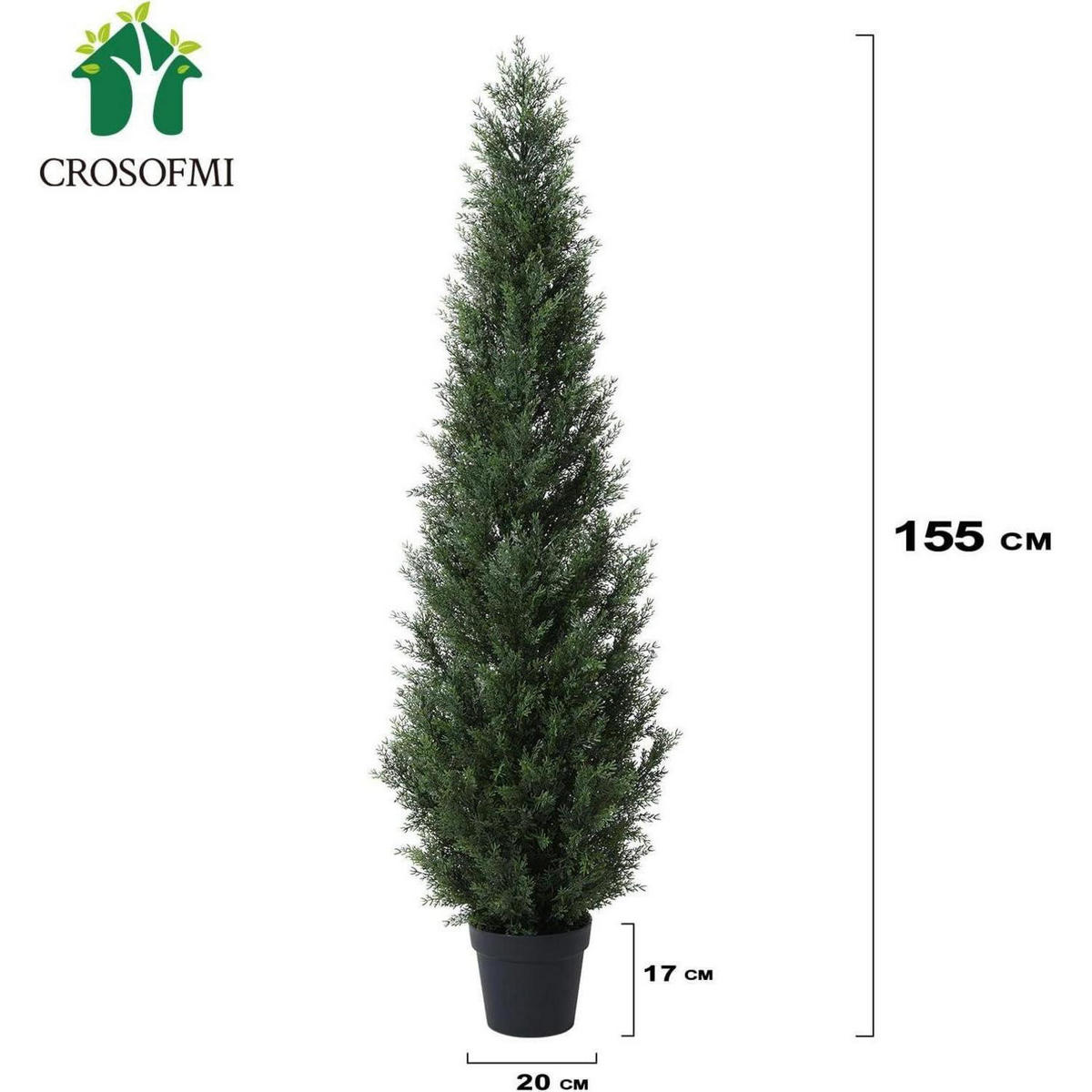 KÜNSTLICHER Zedernbaum 155 cm 2er Set - Grün, Kunststoff (85cm)
