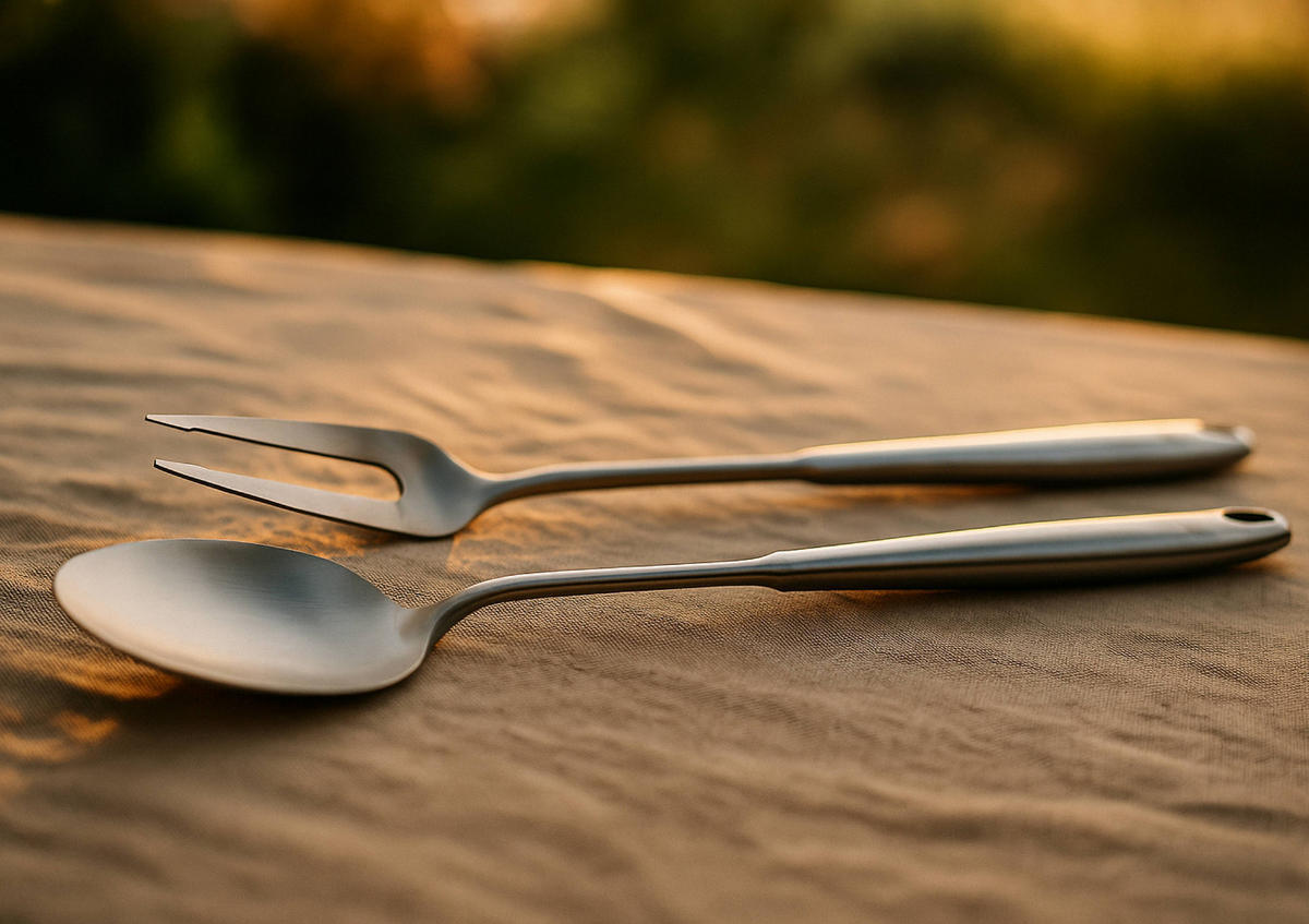 SALAT- und Grillbesteck aus Edelstahl STAL - Edelstahlfarben, Metall (30cm) - Björn