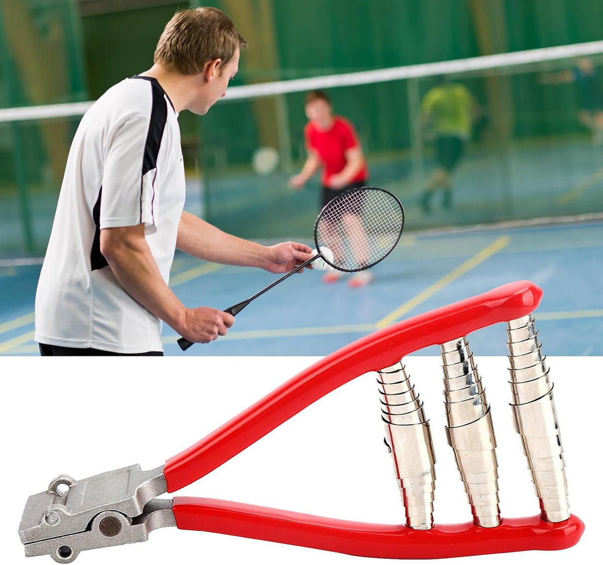 ZANGE – für Tennisschläger - Rot, Metall (14.2/7.2/1cm) - DCA
