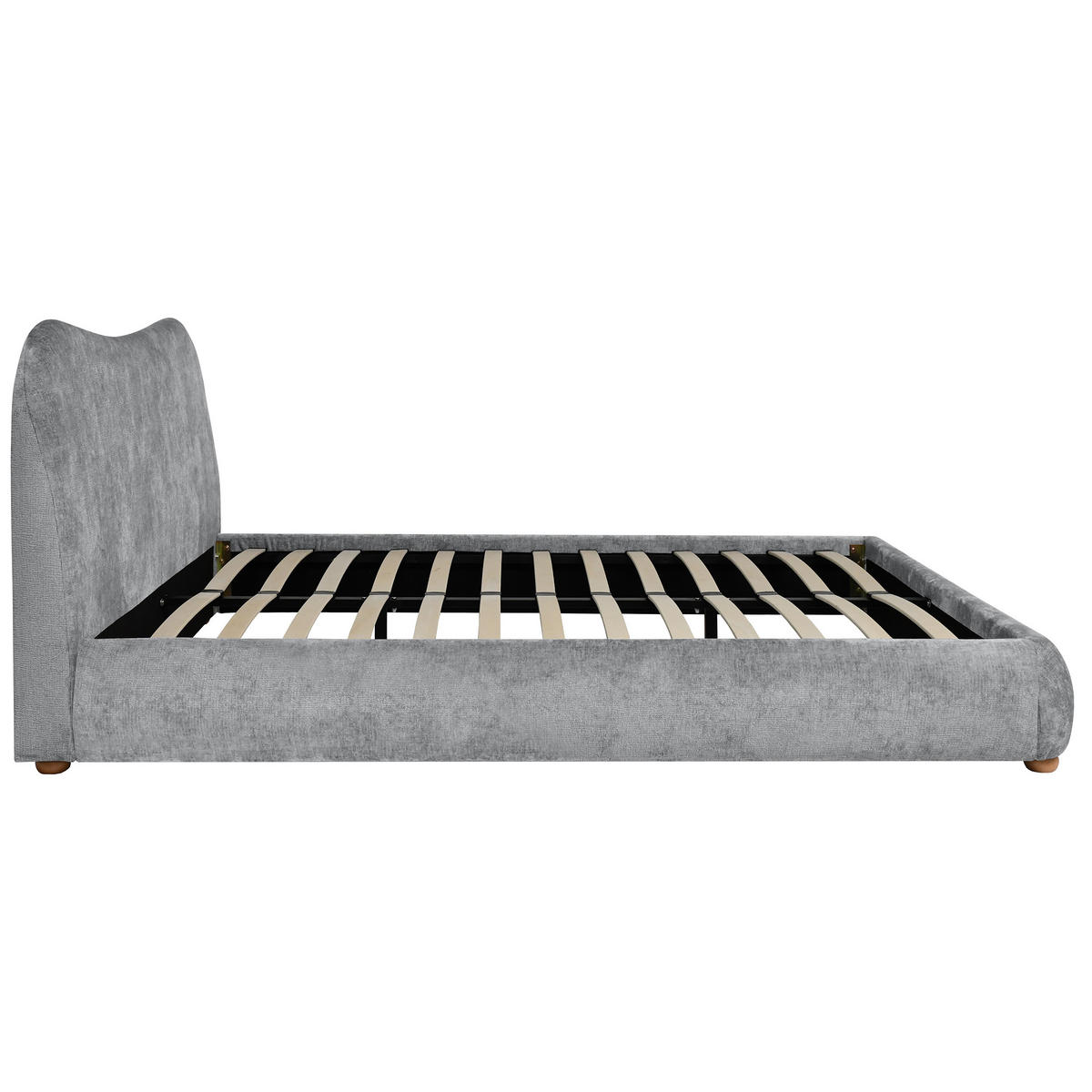 ČALOUNĚNÁ POSTEL Sonho, dvoulůžko 160x200 cm bez matrace, žinylková látka, šedá - šedá, textil (160/200cm) - Beautysofa