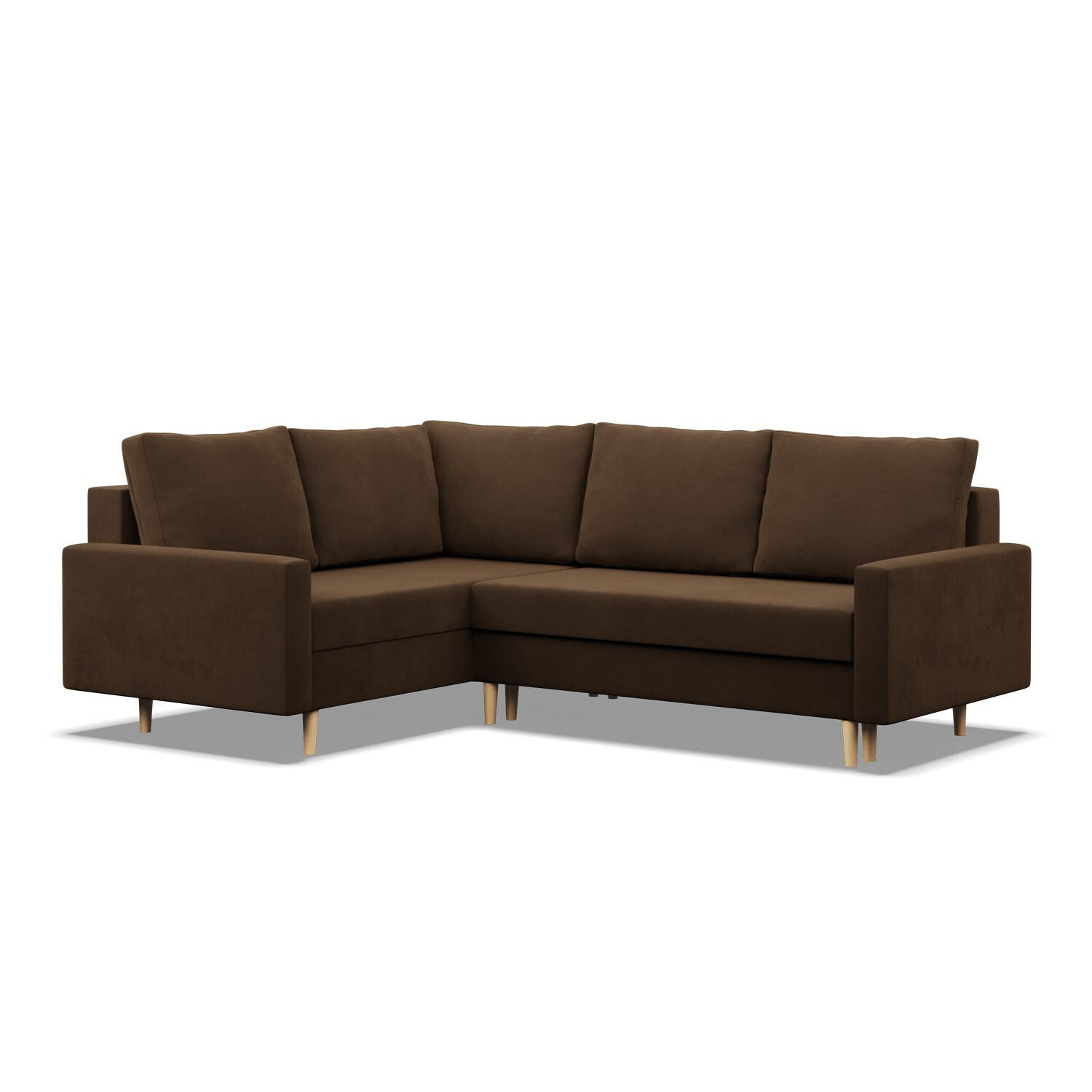 ECKSOFA Blank links braun - Braun, Textil (223/172cm) - SIMKAM Furniture