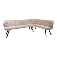 EETKAMERBANKEN Raster Beige 150/230/81 cm - Beige, Textil (230/81/150cm) - Hoyz Collection