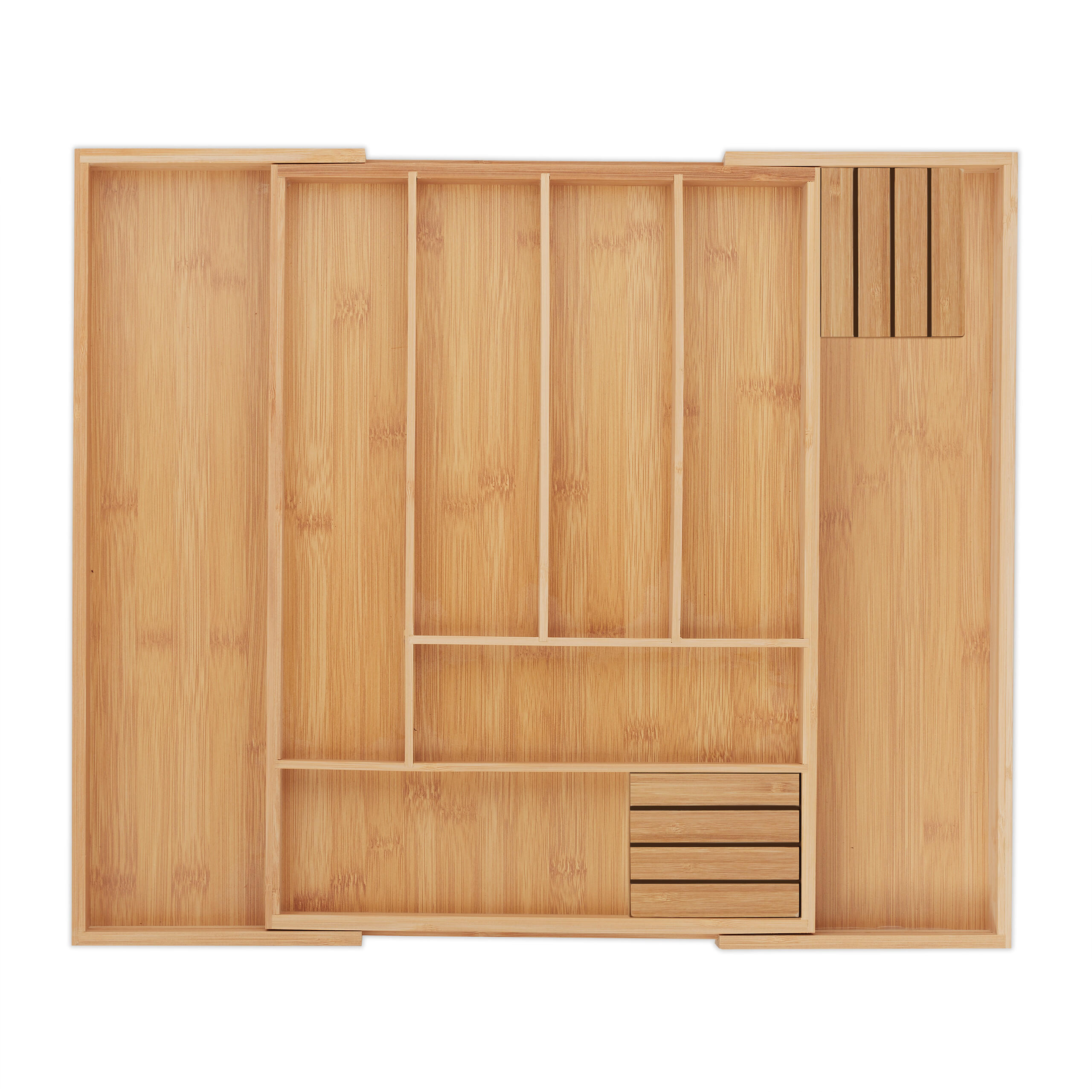 BESTECKKASTEN - Hellbraun, Holz/Holzwerkstoff (52/5/43cm) - Relaxdays