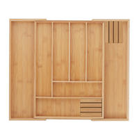 BESTECKKASTEN - Hellbraun, Holz/Holzwerkstoff (52/5/43cm) - Relaxdays