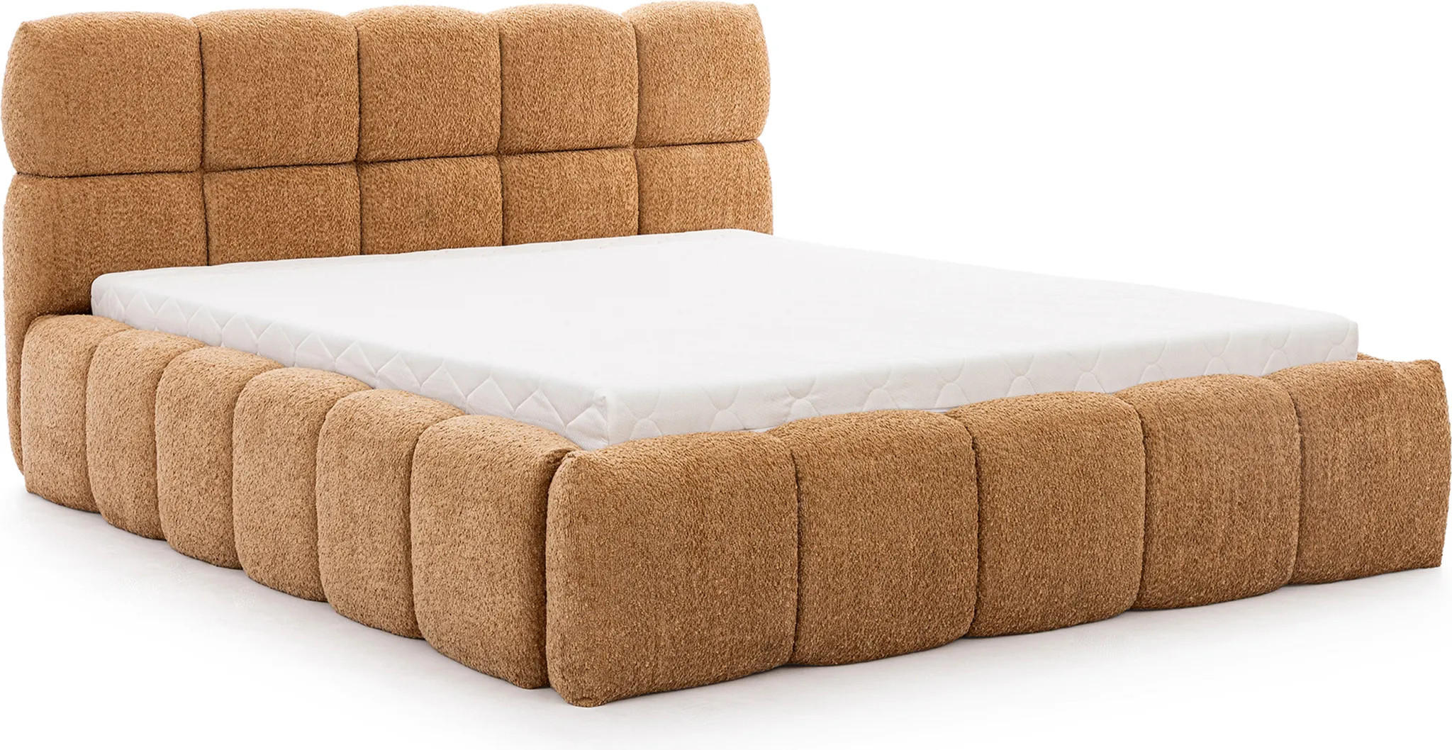 POLSTERBETT Salerno - Orange, Textil (120/200cm) - Meblini