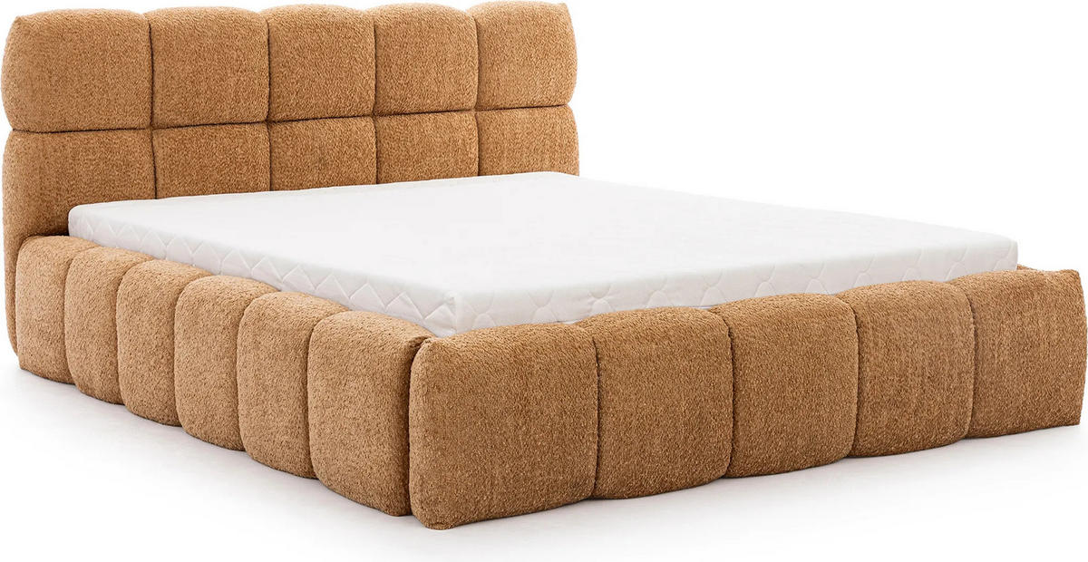 POLSTERBETT Salerno - Orange, Textil (120/200cm) - Meblini