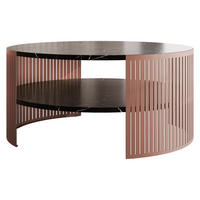 COUCHTISCH Fikoli Ember - Schwarz/Bronzefarben, Holzwerkstoff/Metall (75/75/40cm) - MIRJAN24
