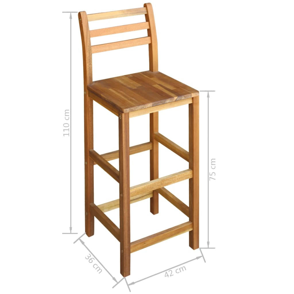 vidaXL Bartisch Braun 70x105x150 cm