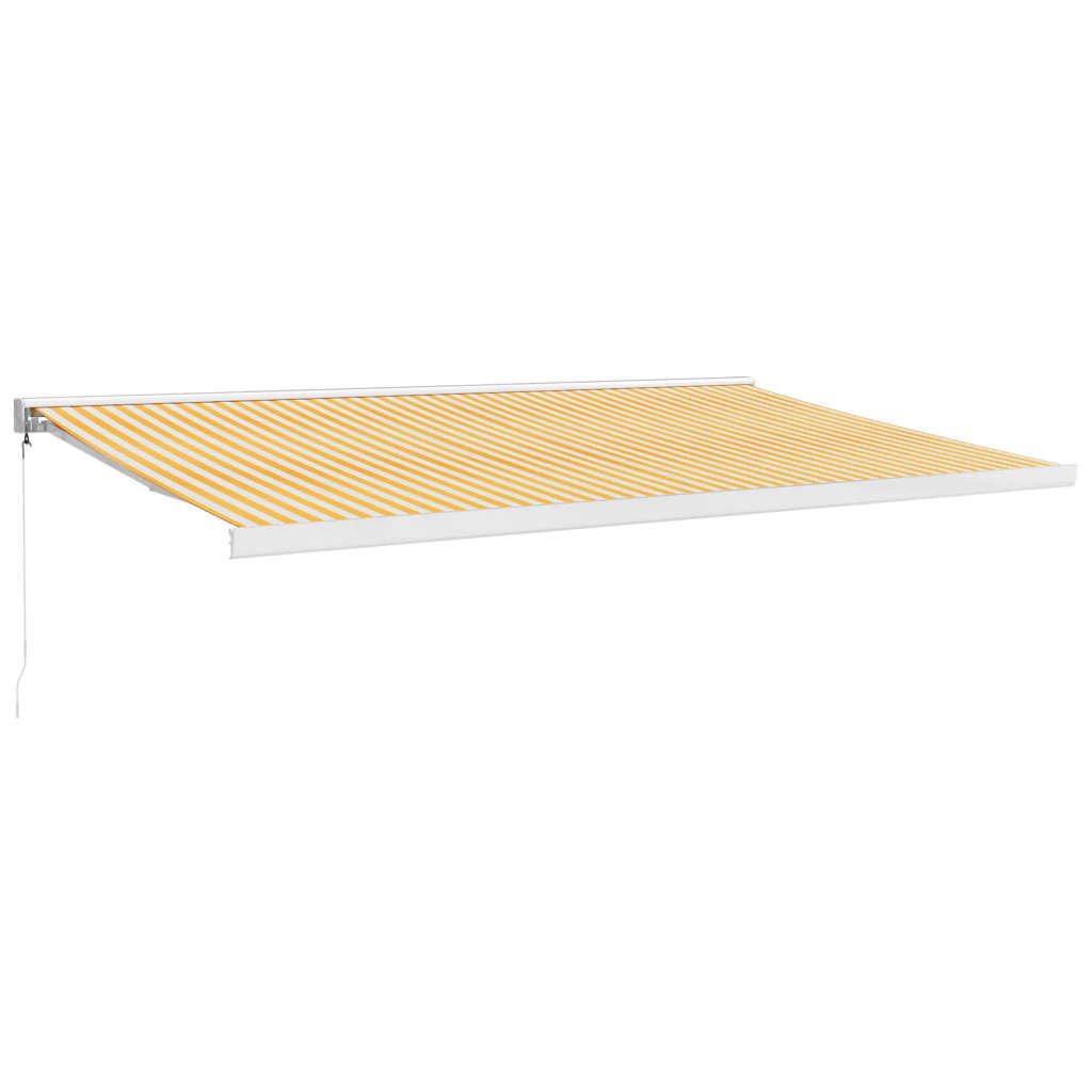 MARKISE Einziehbar Gelb Und Weiss 5/3 M Stoff Und Aluminium - Multicolor, Textil (300/500cm) - vidaXL