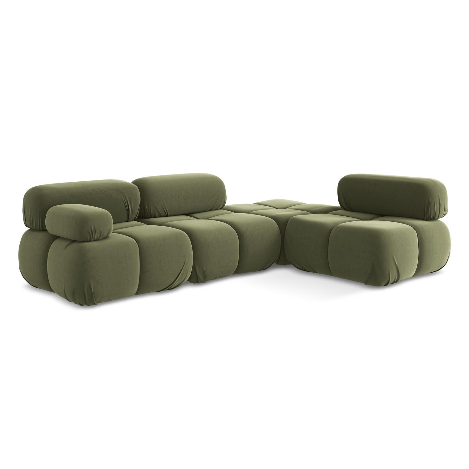 LaMiaSofa Ecksofa Olivgrün 285x190 cm
