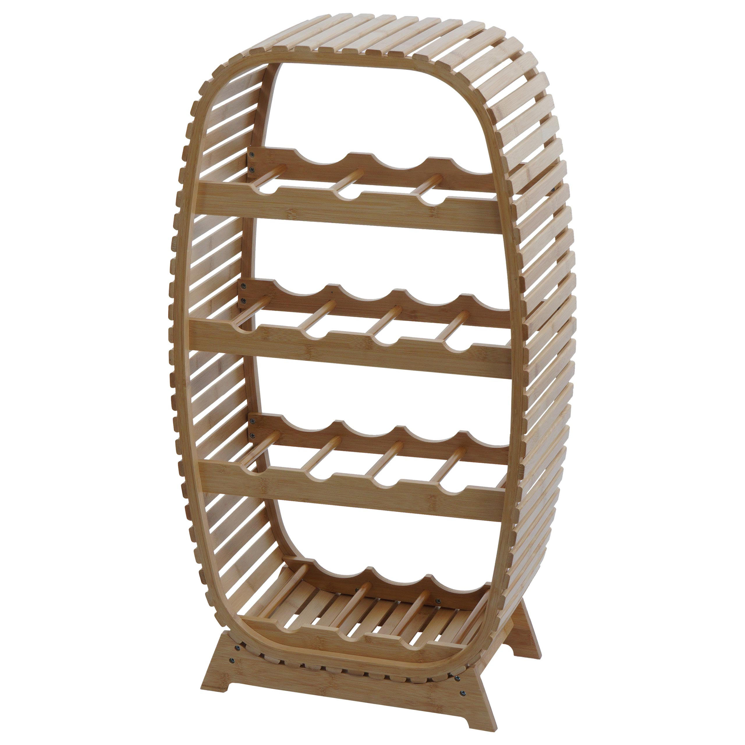 WEINREGAL Braun - Braun, Holz (46/85/25cm) - MCW