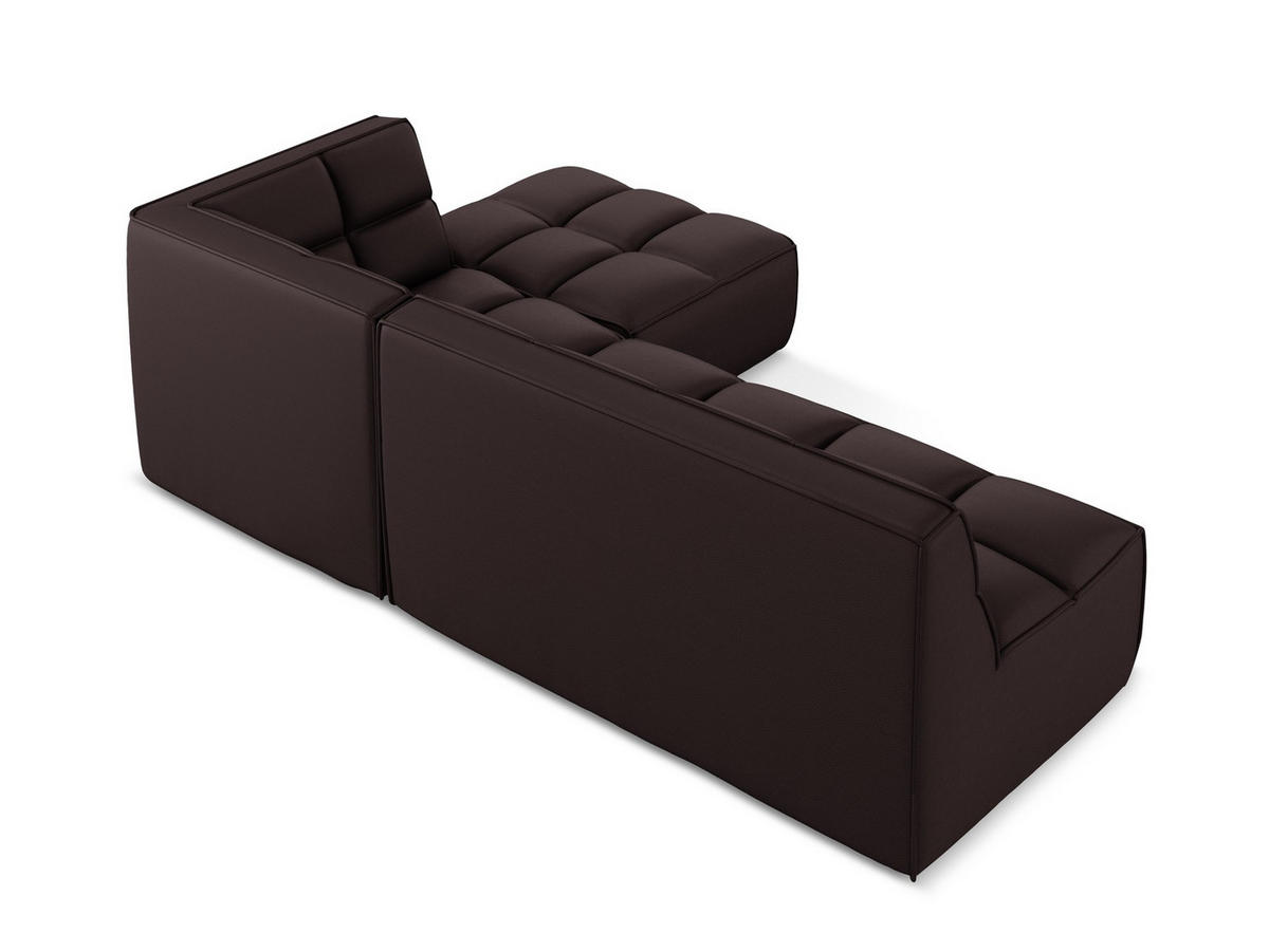 ECKSOFA Beidseitig Kunstleder Violett - Blau/Pflaume, Leder/Kunststoff (258/178cm) - Makamii