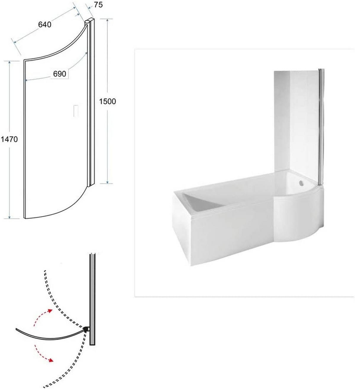 BADEWANNE Rechteck INSPIRO 160/70 Links mit Schürze Ablauf Füße - Weiß, Kunststoff (70/55/160cm) - bad land