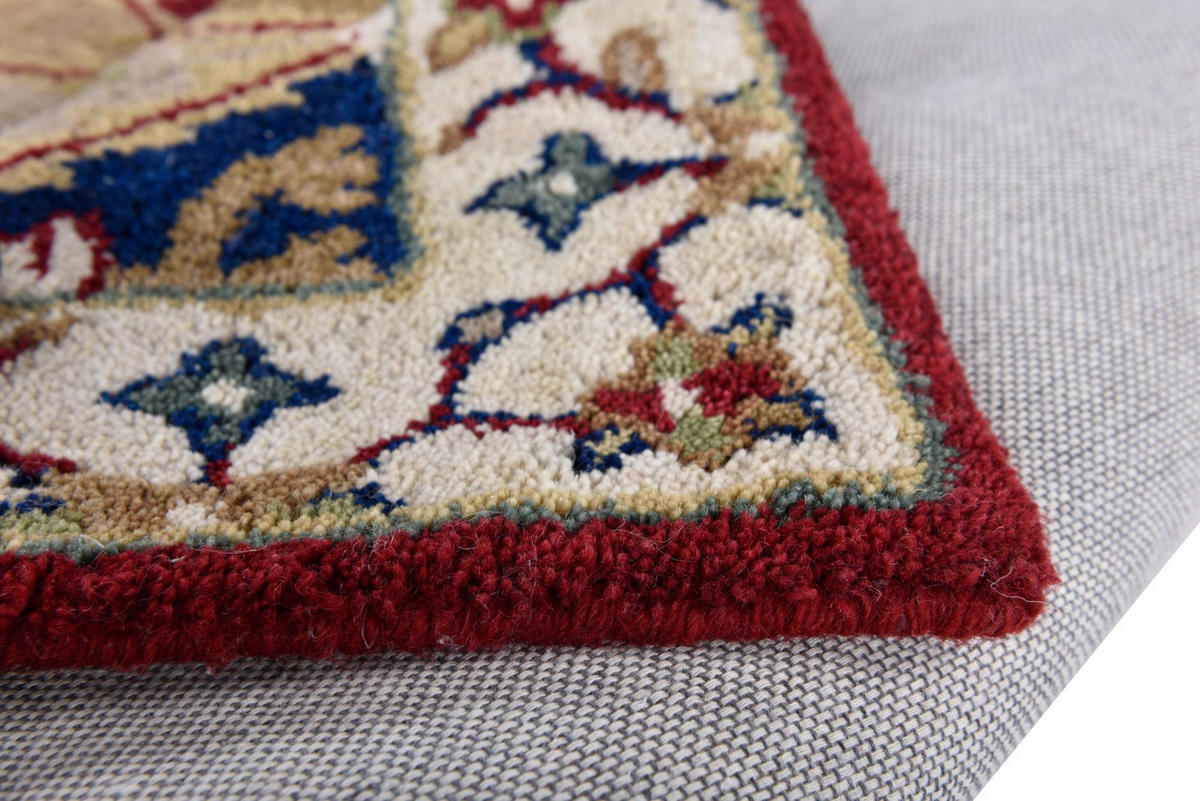 HANDTUFTTEPPICH Royal Ziegler 60x90 cm - Rot, Textil (60/90cm) - THEKO