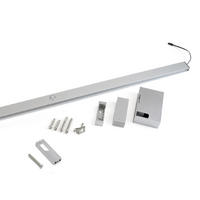 GARDEROBENSTANGE mit LED-Licht Castor, mit abnehmbarer Batterie und Bewegungssensor, L1.158mm, Kunststoff und Aluminium, Metallisch grau - Dunkelgrau, Kunststoff (10.5/7/115.8cm) - EMUCA