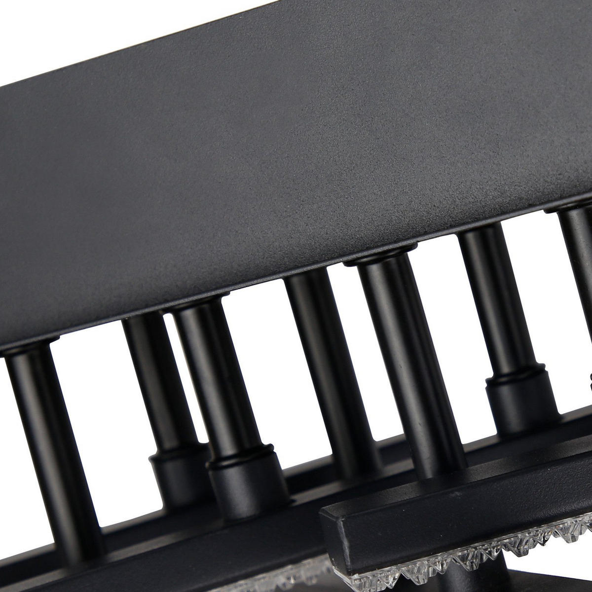 LED-DECKENLEUCHTE Kristallglanz 50/36/13 cm - Schwarz, Metall (50/36/13cm) - Nettlife