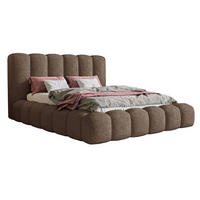 POLSTERBETT 180x200 Madeno mit Bettkasten, Boucle, Braun - Braun, Holz/Textil (180/200cm) - Emporius