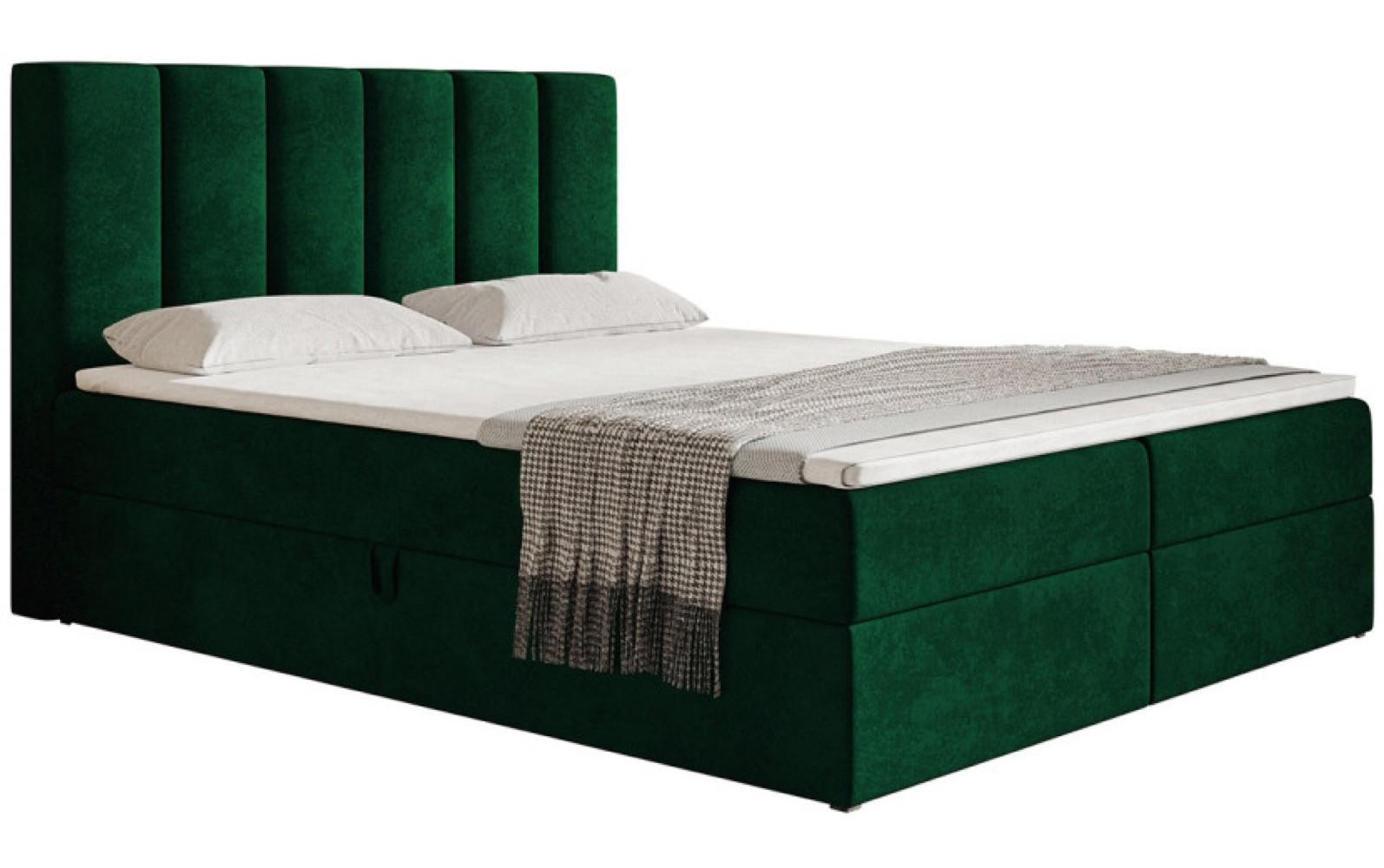 BETT Grün FOX 140x200 cm - Schwarz/Grün, Textil (140/200cm) - Sepro Meble