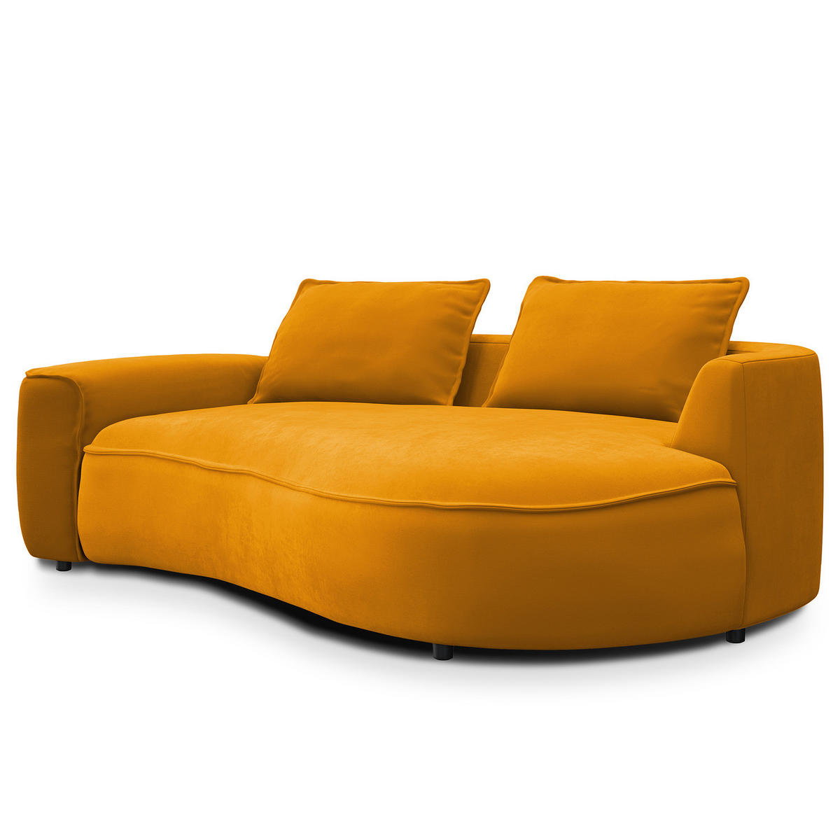 2,5-SITZER SOFA - Orange, Textil (217/82/156cm) - home24