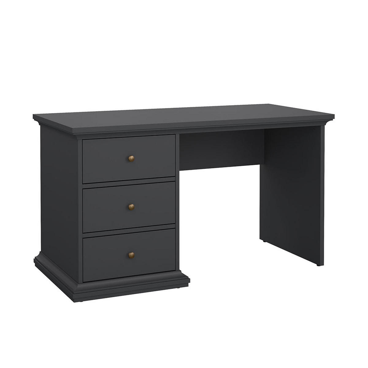 SCHREIBTISCH, Venedig, Grau, Holzwerkstoff, 130 x 62 x 74 cm - Grau, Holzwerkstoff (62/130/74cm) - ebuy24