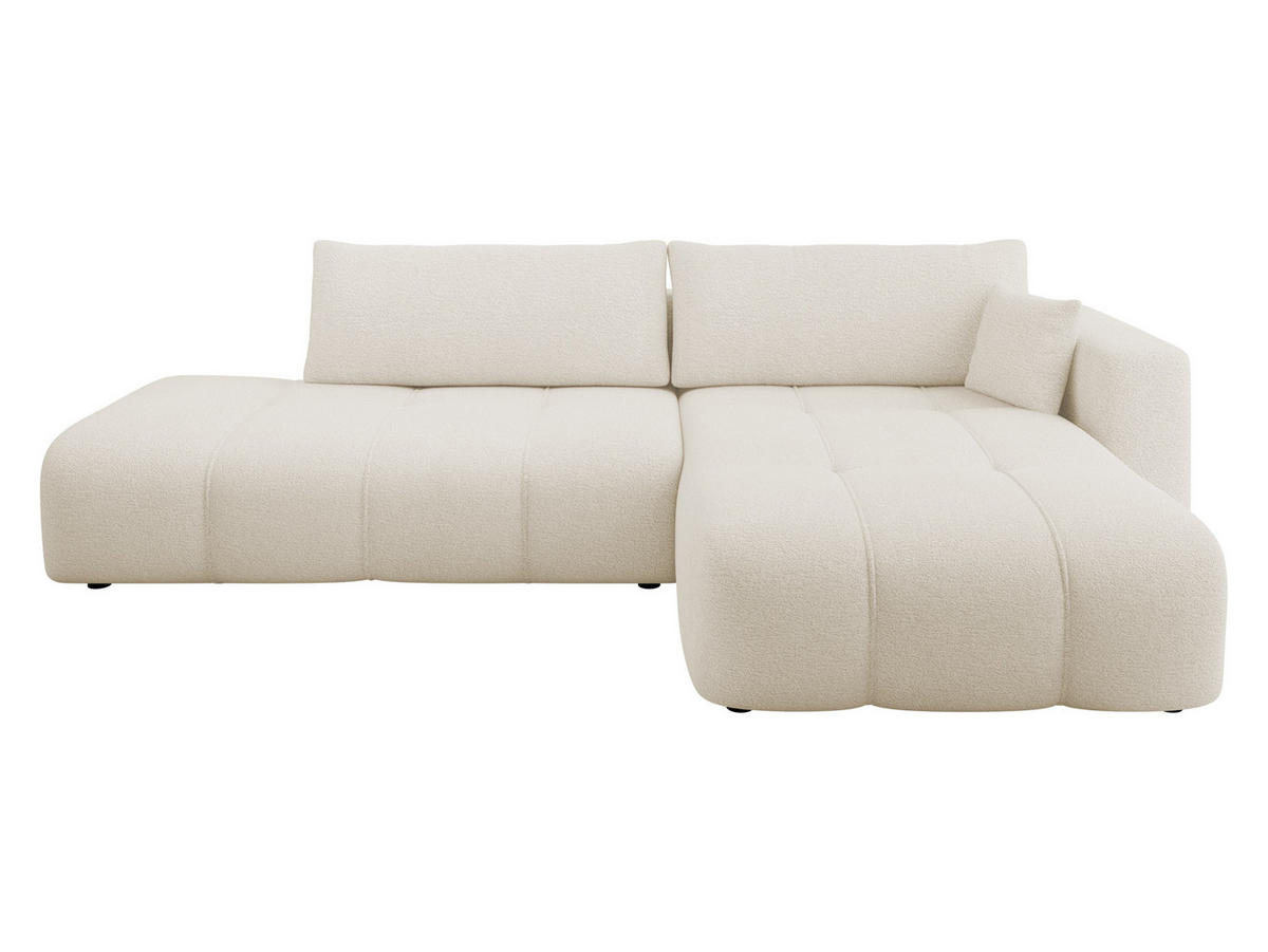 ECKSOFA Furyn O, Seite: Rechts - Creme/Schwarz, Holzwerkstoff/Kunststoff (262/145cm) - MIRJAN24