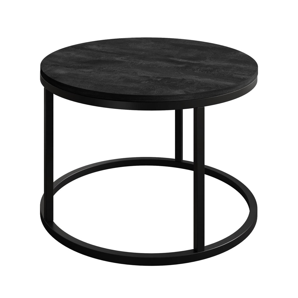 COUCHTISCH CIRI dunkler Beton - Schwarz, Holzwerkstoff (60/60/42cm) - Lookway