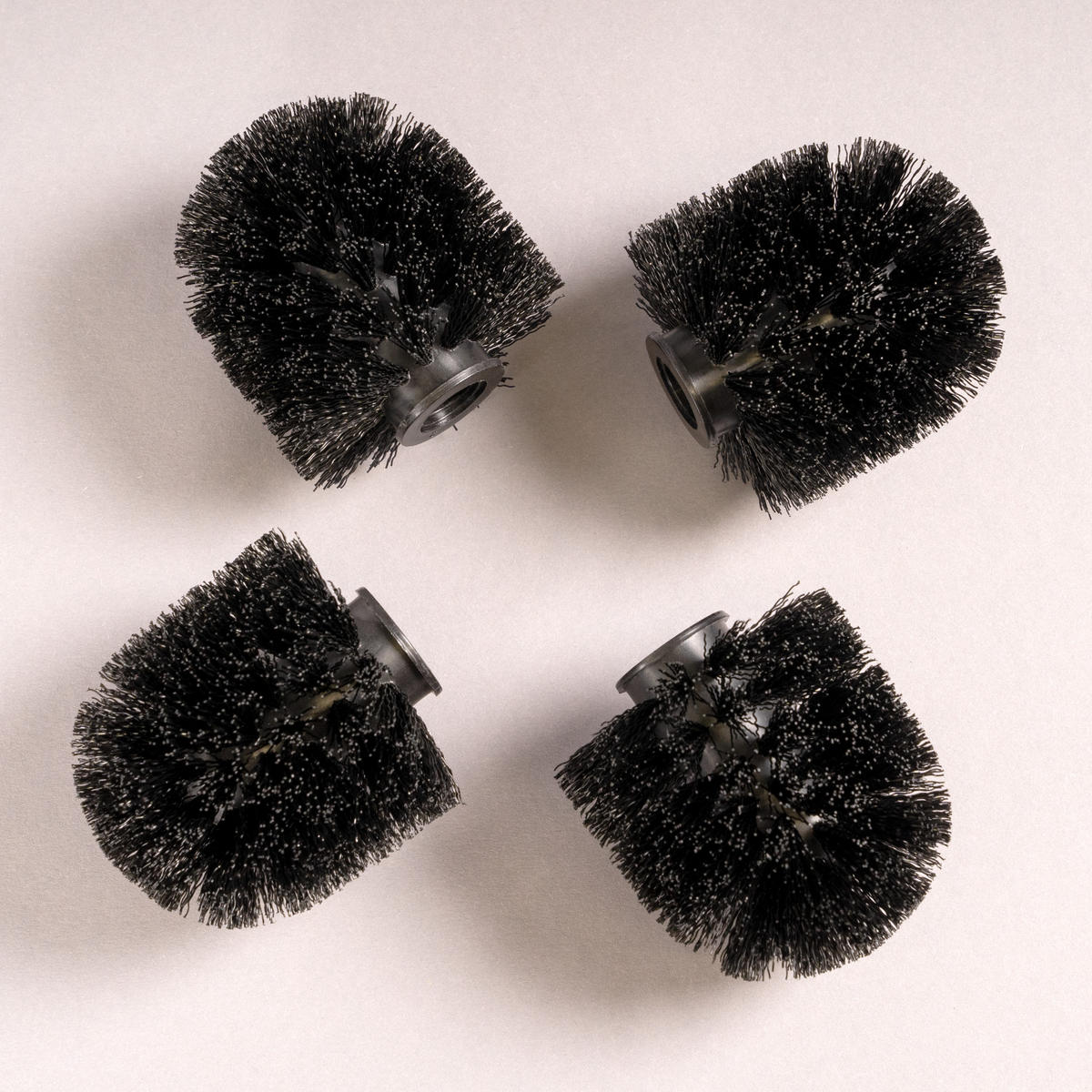 ERSATZBÜRSTENKÖPFE SAVONA 4er-Set, schwarz - Schwarz, Kunststoff (1.5/8cm) - bremermann