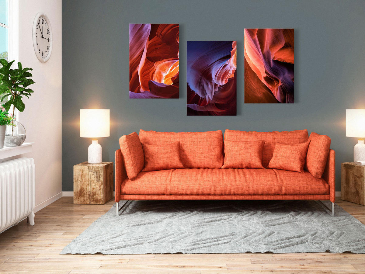 KUNSTDRUCK Bunt 60/30 cm - Multicolor, Textil (60/30cm) - KUNSTLOFT