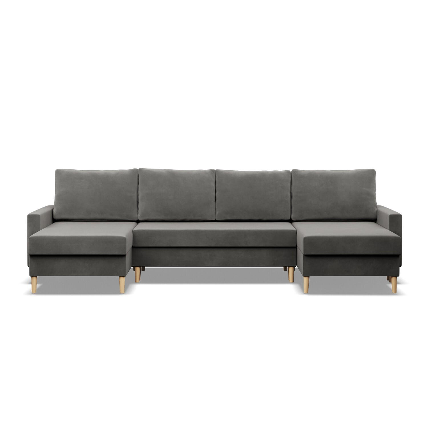 WOHNLANDSCHAFT Blank hellgrau - Hellgrau, Textil (294/92/140cm) - SIMKAM Furniture