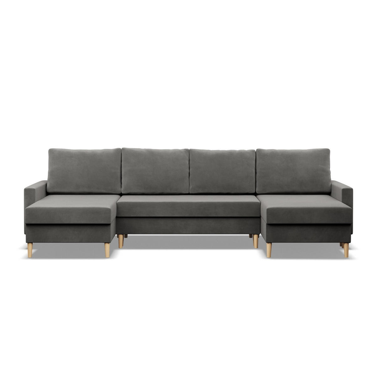 WOHNLANDSCHAFT Blank hellgrau - Hellgrau, Textil (294/92/140cm) - SIMKAM Furniture