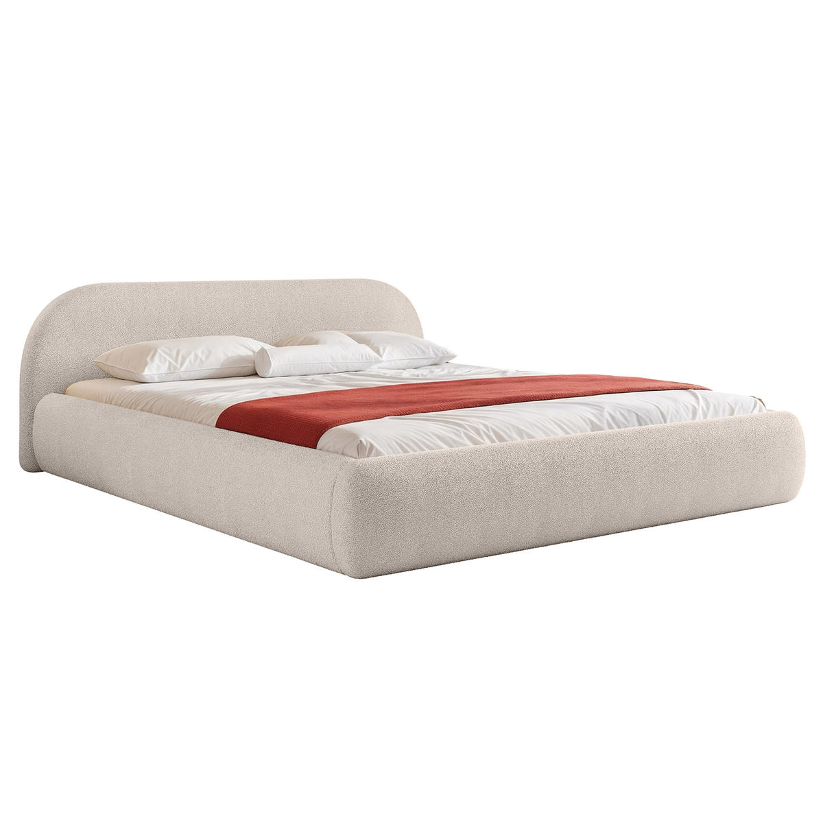 POLSTERBETT Dmar 180x200 cm, Beige - Beige, Textil (200/180cm) - Fedve