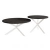 COUCHTISCH rund auf MDF, Schwarz - Schwarz/Weiß, Holzwerkstoff (75/75/36cm) - Idohome