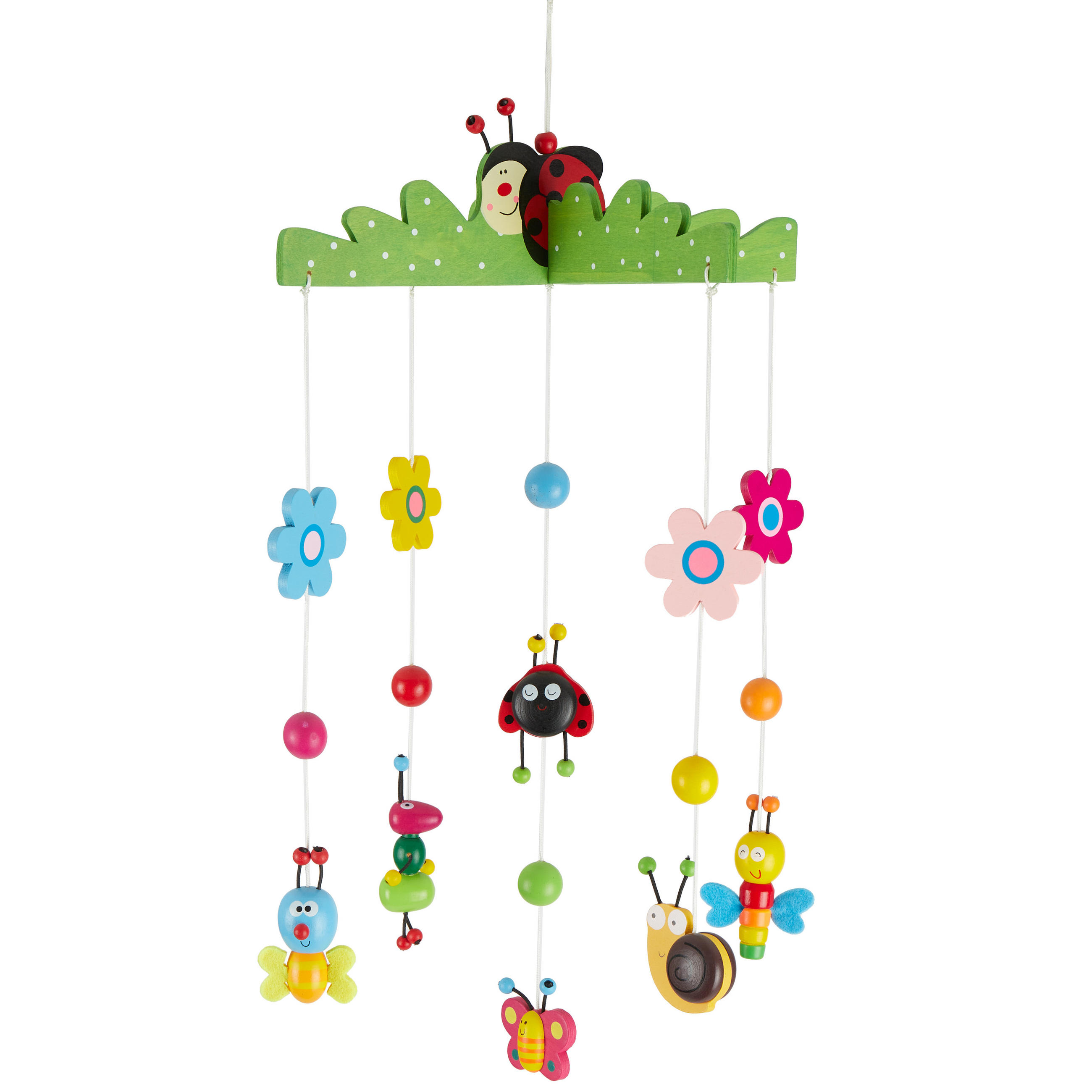 BABY-MOBILE Käferchen Holz - ab Gebur 3D - Multicolor, Holz (26/26cm) - Bieco Spielwaren