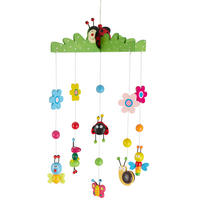 BABY-MOBILE Käferchen Holz - ab Gebur 3D - Multicolor, Holz (26/26cm) - Bieco Spielwaren