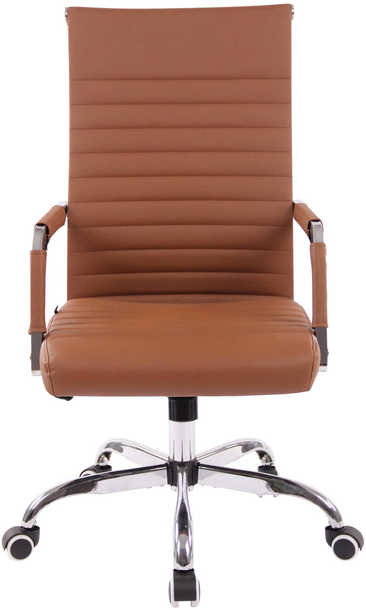 BÜROSTUHL Amadeus, Kunstleder Hellbraun - Hellbraun, Textil/Metall (51/106/63cm) - TPFLiving