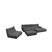 SITZGRUPPE VIVIEN 3ER SET Anthrazit Cord - Anthrazit, Kunststoff/Textil (510/85/359cm) - KAWOLA