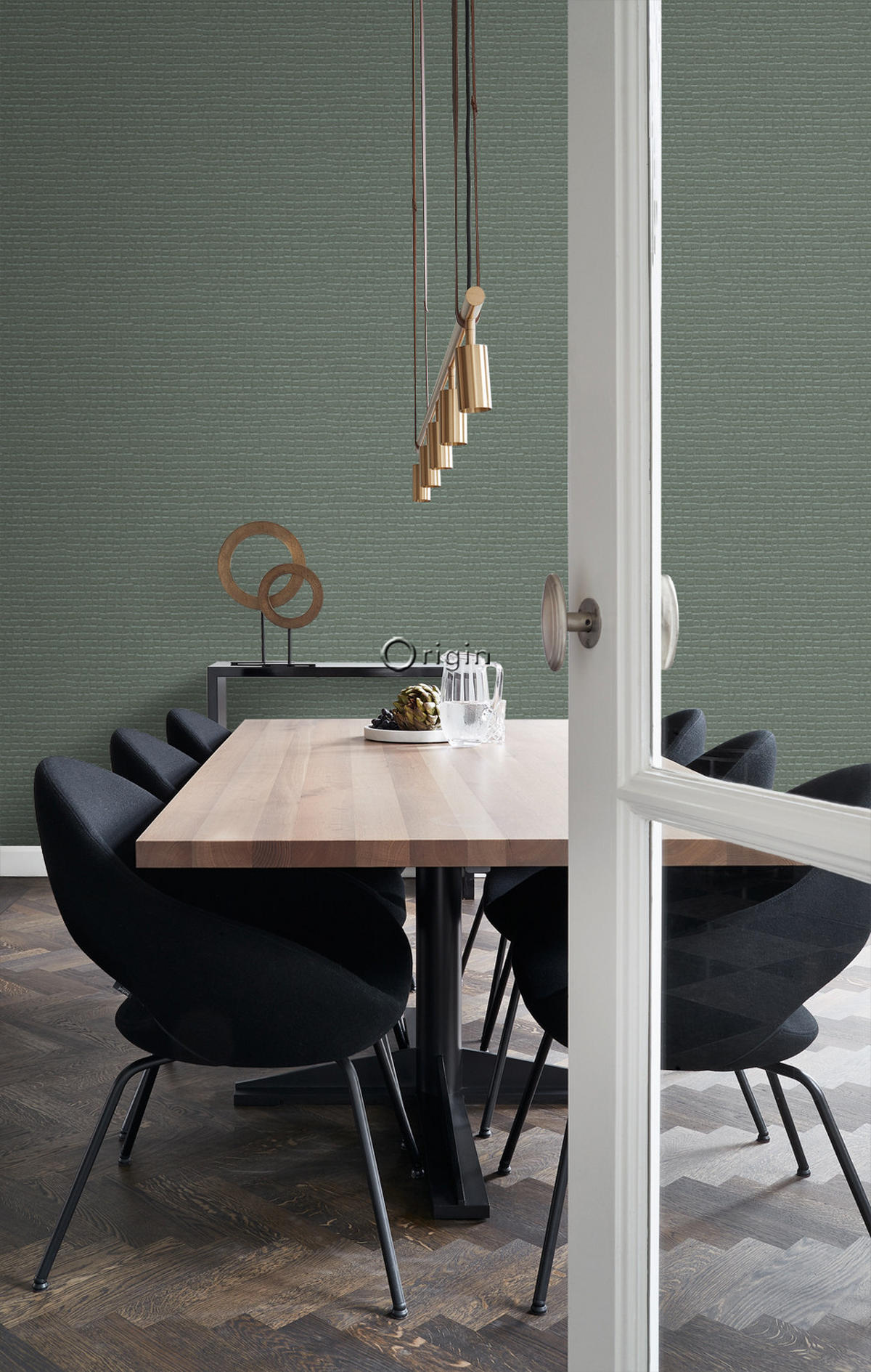 TAPETE Krokodil-Optik 53 cm x 10.05 m - Grau, Papier (53/1000cm) - Origin Wallcoverings