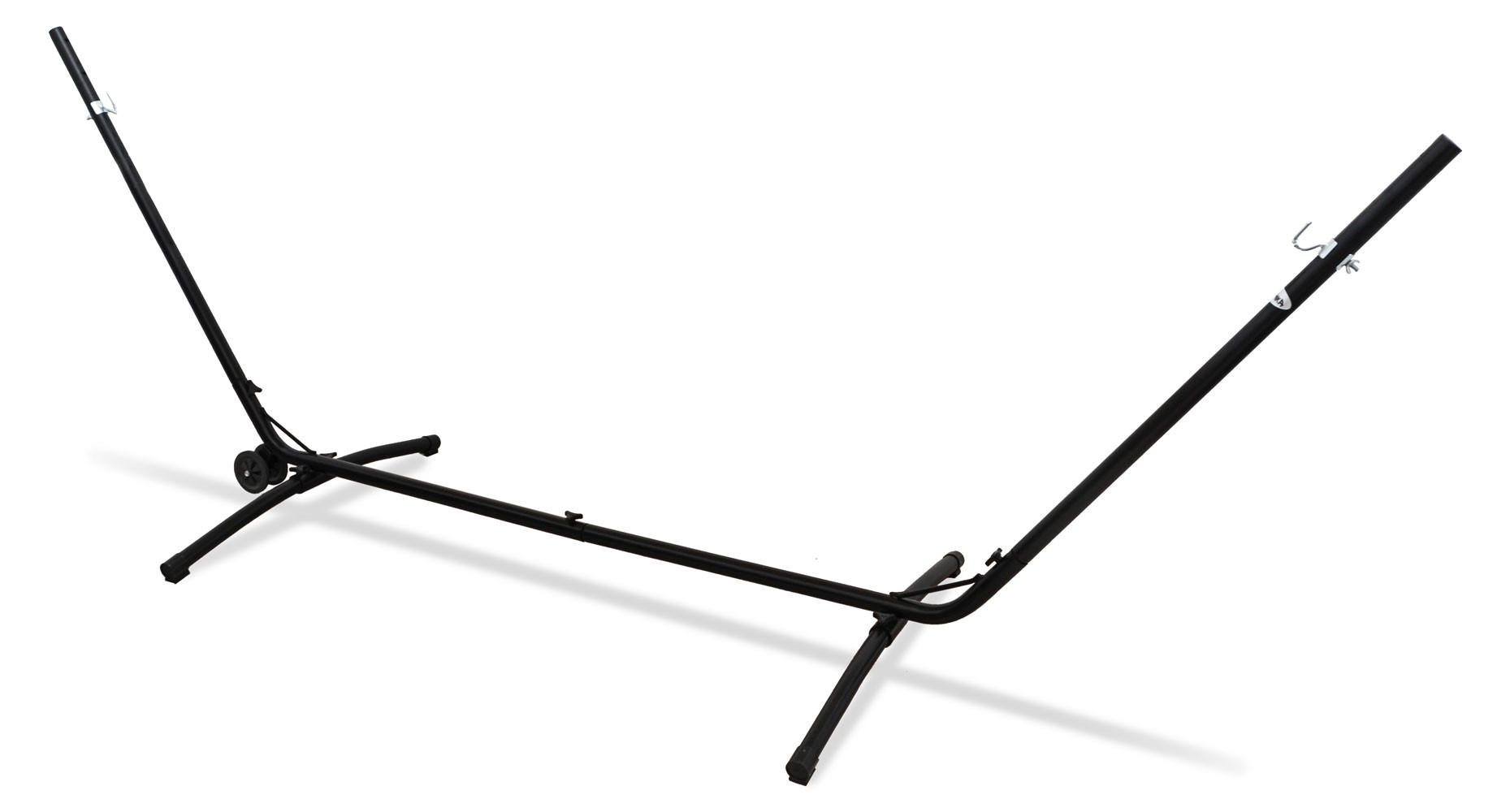 HÄNGEMATTENGESTELL verstellbar bis 120kg, 335/100cm, schwarz - Schwarz, Metall (335/100/115cm) - Amanka