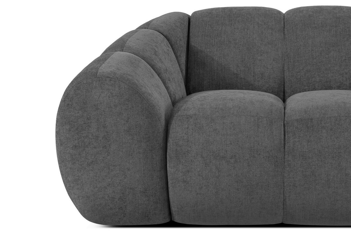 3-SITZER SOFA FLAVA, Aschgrau - Grau, Holz/Holzwerkstoff (240/76/100cm) - KONSIMO®