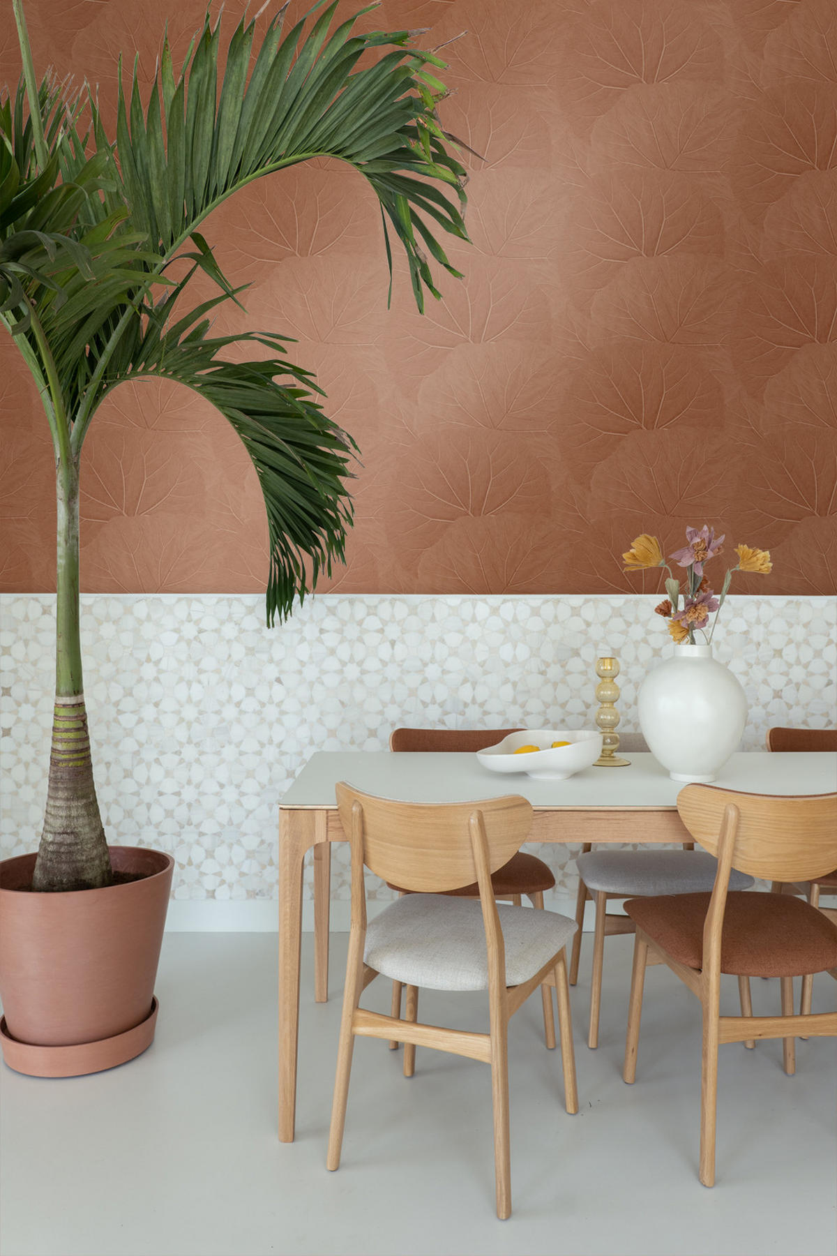 TAPETE Blätter 53 cm x 10.05 m - Terracotta, Papier (53/1000cm) - ESTAhome