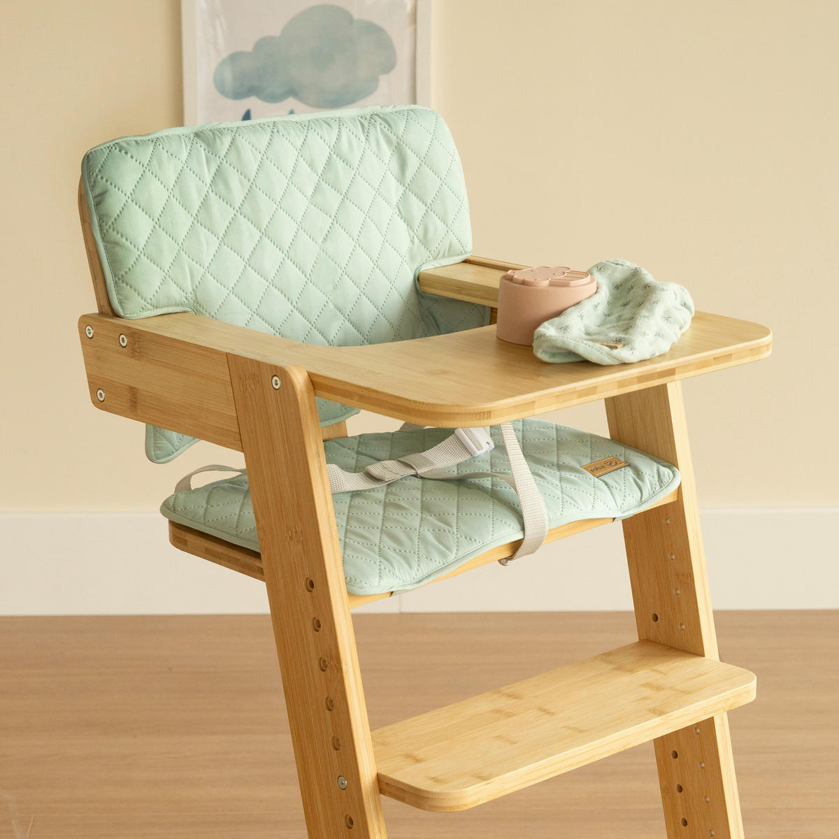 HOCHSTUHL-SITZVERKLEINERER 2-teilig roba Style Frosty green - Grün, Textil (42/1.5/28cm) - Roba