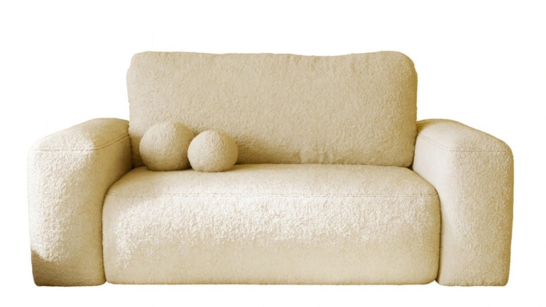 SOFA Creme ILO Mit Schlaffunktion Und Bettkasten Ausziehbar - Ecru, Textil (190/94/110cm) - Sepro Meble