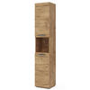 BADSCHRANK Luna Eiche Wotan 37 x 190 cm - Eiche Wotan/Sonoma Eiche, Holzwerkstoff (37/190/32.6cm) - Vicco