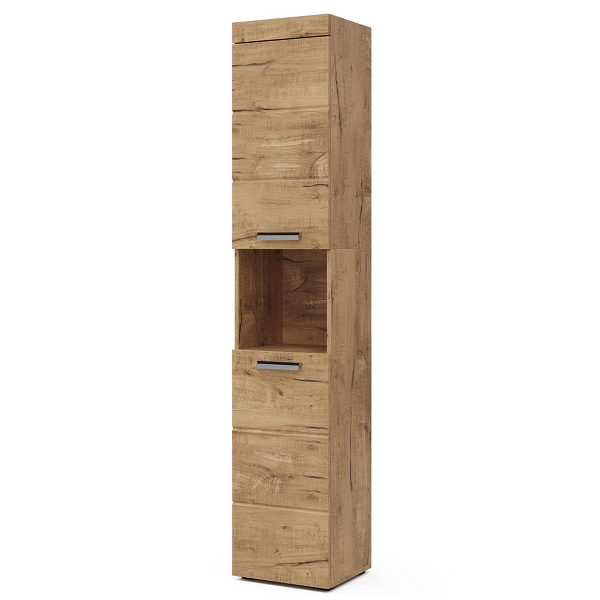 BADSCHRANK Luna Eiche Wotan 37 x 190 cm - Eiche Wotan, Holzwerkstoff (37/190/32.6cm) - Vicco