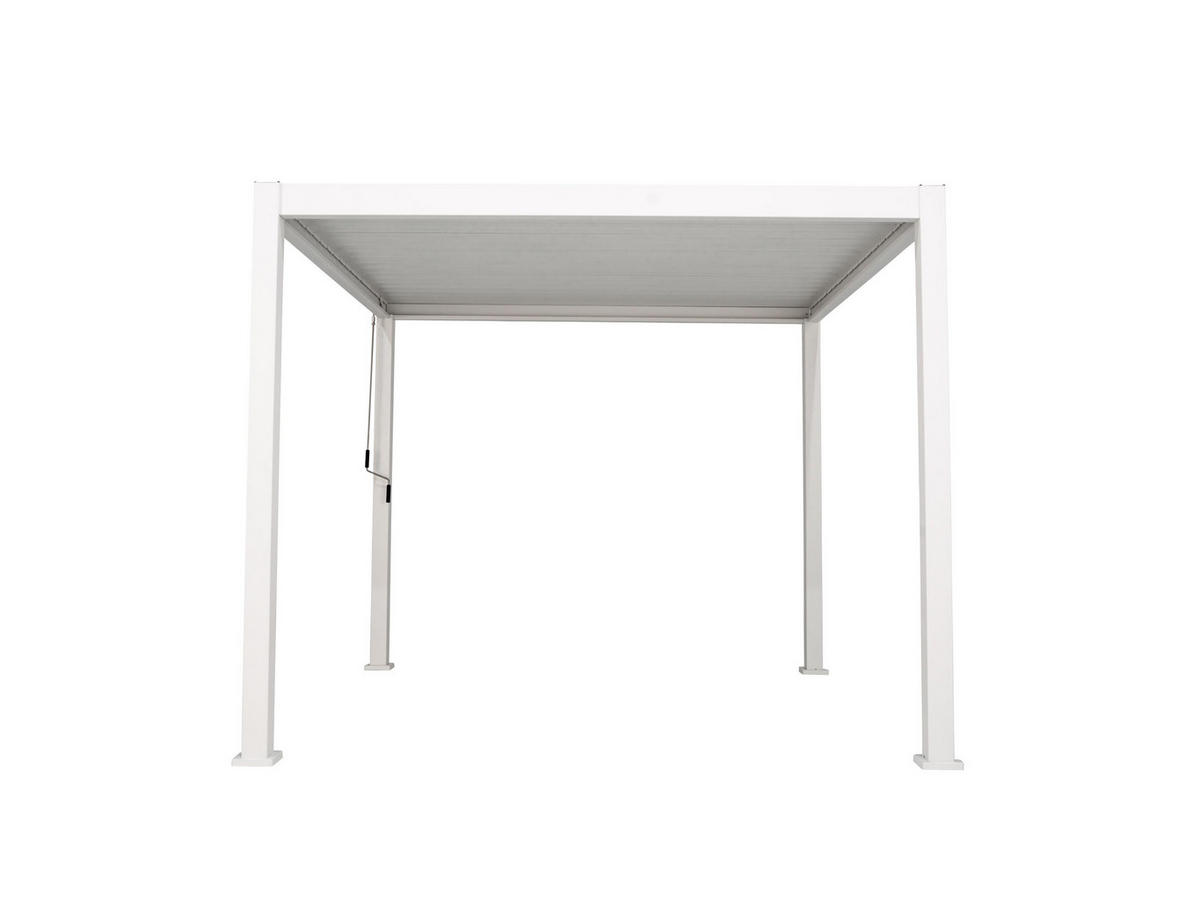 LAMELLENPERGOLA Mirador Classic Weiß 300/400/250 cm - Grau, Kunststoff (400/250/300cm) - Green Spirit