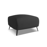 POUF Chenille Stoff Schwarz - Anthrazit/Schwarz, Textil/Metall (65/44/65cm) - Makamii