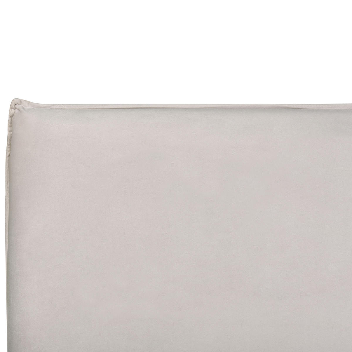 KÁRPITOZOTT ÁGY 160/200cm Törtfehér Lavaur - krém, textil (160/200cm) - Beliani