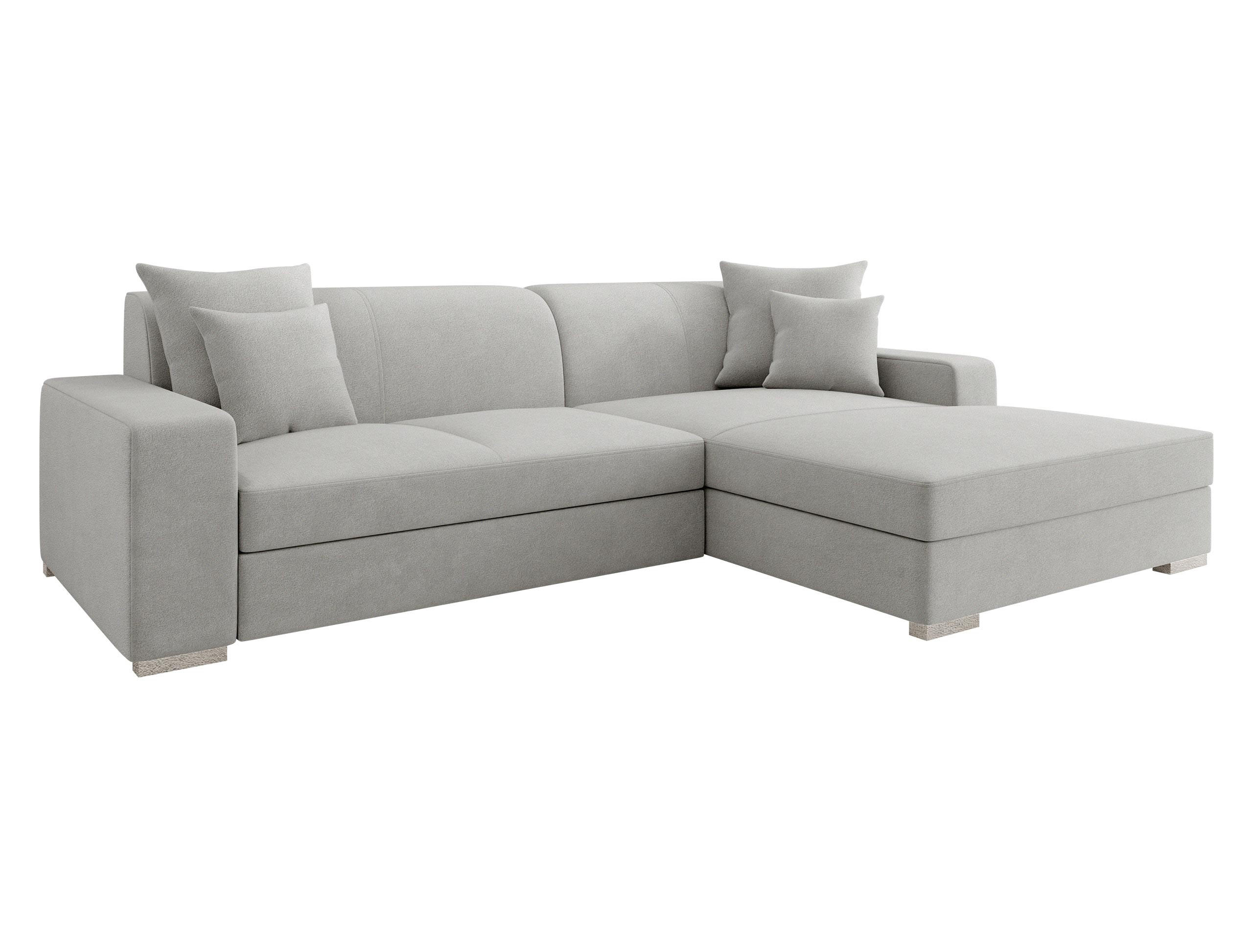 Mirjan24 Ecksofa Hellgrau 263x178 cm
