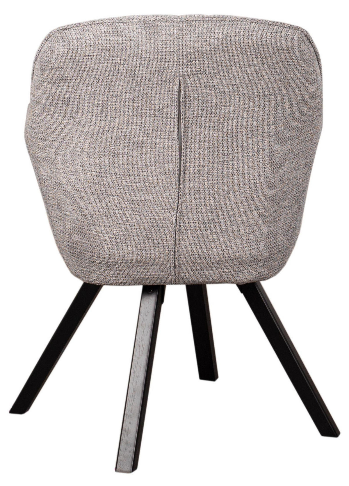 DININGSESSEL Matera - 4er Set - drehbar - hellgrau - Hellgrau/Schwarz, Textil/Metall (59/84/61cm) - bene living