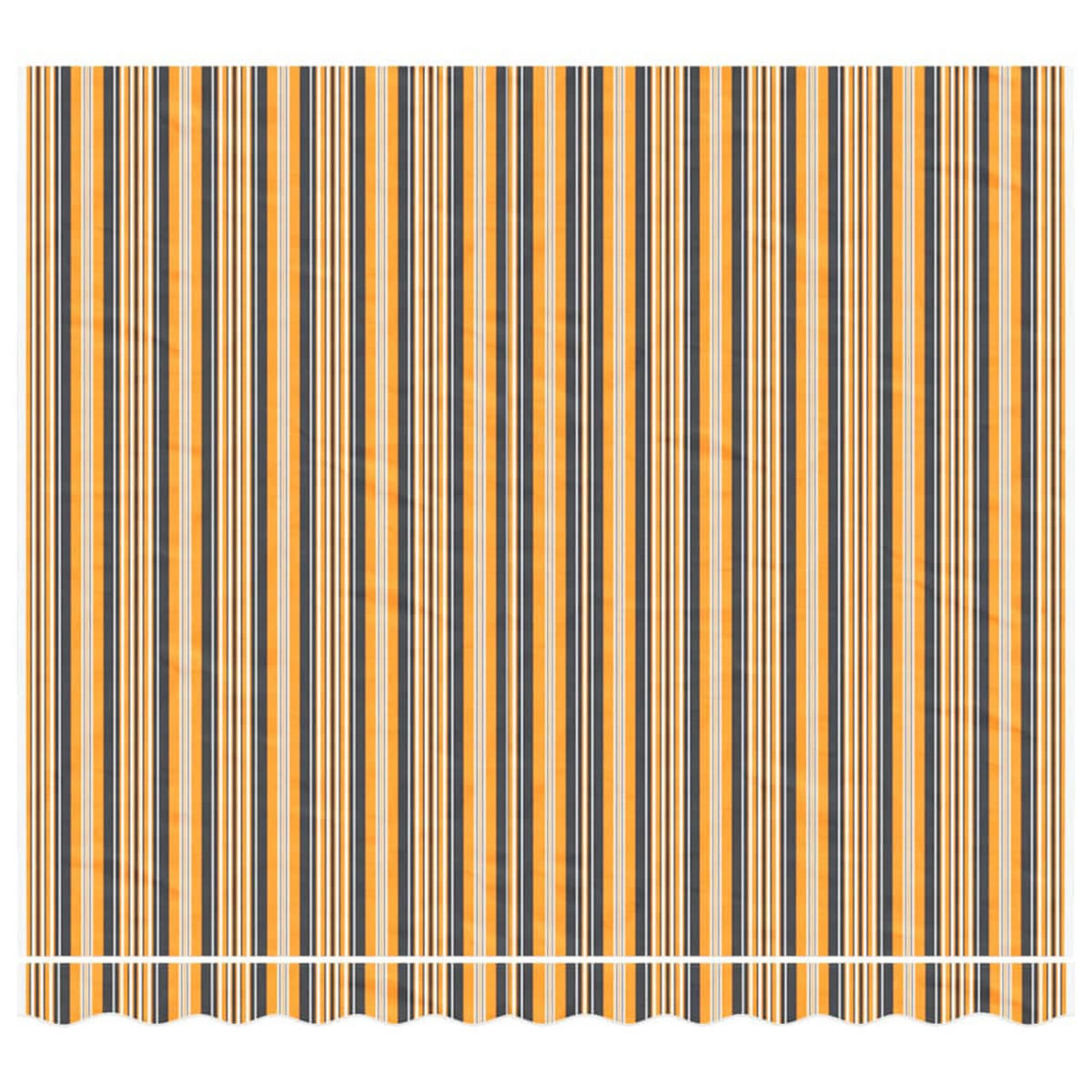 MARKISENBESPANNUNG Mehrfarbig Gestreift 3/2.5 M - Multicolor, Textil (280/245cm) - vidaXL